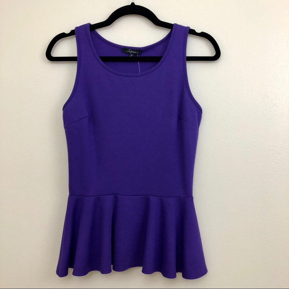 Purple Peplum Tank by Soprano NWT S